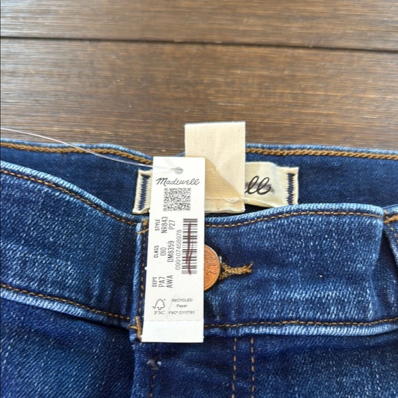 Madewell The Petite Emmett Wide-Leg Full Length Jean Size 27P - Picture 11 of 12